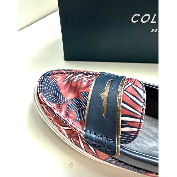 Cole Haan Pinch Weekender LX Tropical Print Ivory Womens Loafers Size 8.5B - Picture 9 of 9